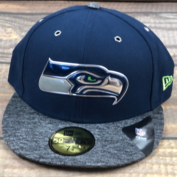 NEW ERA 59Fifty Seahawks Fitted Cap Baseballcap Basecap NFL-Cap Flat Brim